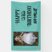 Personalisiertes Foto und Alter glücklich Geburtst Banner (Vertikal)