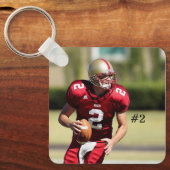 Personalisiertes Foto und Anzahl Schlüsselanhänger (Vorderseite)