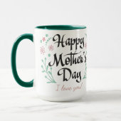 Personalisiertes Foto und Botschaft zum Muttertag Tasse (Links)