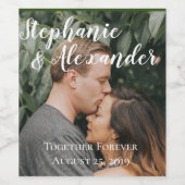 Personalisiertes Foto und Datum Weinetikett (Einzelnes Label)