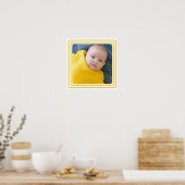 Personalisiertes Foto und Farbgrenzen Poster (Küche)