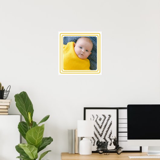 Personalisiertes Foto und Farbgrenzen Poster (Heimbüro)