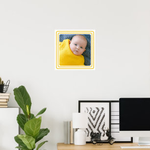 Personalisiertes Foto und Farbrand Poster