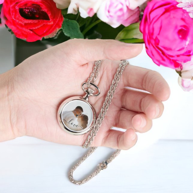 Personalisiertes Foto und Foto Armbanduhr (Personalized Photo and Text Photo Watch necklace from Ricaso. Add your own photograph)