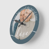 Personalisiertes Foto und Foto Runde Wanduhr (Winkel)