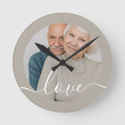 Personalisiertes Foto und Foto Runde Wanduhr (Vorderseite)