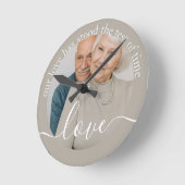 Personalisiertes Foto und Foto Runde Wanduhr (Winkel)