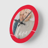 Personalisiertes Foto und Foto Runde Wanduhr (Winkel)