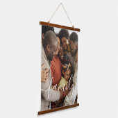 Personalisiertes Foto und Foto Wandteppich Mit Holzrahmen (Gewinkelt)