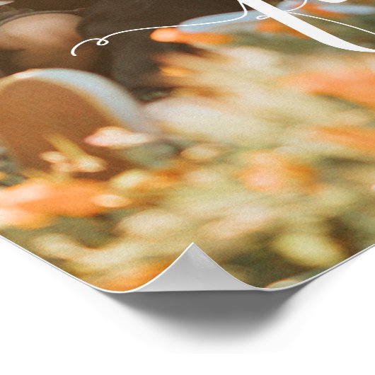 Personalisiertes Foto und Individuelle Namen Poster (Ecke)