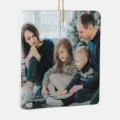 Personalisiertes Foto und Jahr Keramikornament (Rechts)