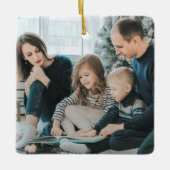 Personalisiertes Foto und Jahr Keramikornament (Vorderseite)