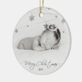 Personalisiertes Foto und Kalligrafie Keramik Ornament (Links)