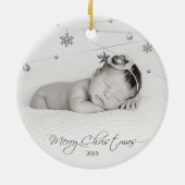 Personalisiertes Foto und Kalligrafie Keramik Ornament (Hinten)