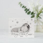 Personalisiertes Foto und Kalligrafie Postkarte (Stehend Vorderseite)