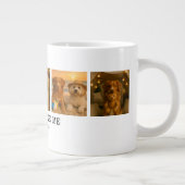 Personalisiertes Foto und Liebe Herz Bester Hund Jumbo-Tasse (Rechts)