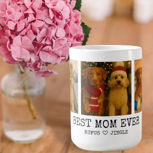 Personalisiertes Foto und Liebe Herz Bester Hund Kaffeetasse