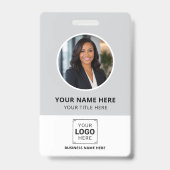 Personalisiertes Foto- und Logogeschäft Ausweis (Vorderseite)