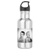 Personalisiertes Foto und Meldung Edelstahlflasche (Vorderseite)