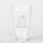 Personalisiertes Foto und Meldung Glas (Rückseite)