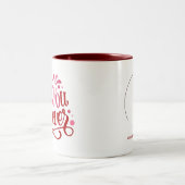personalisiertes Foto und  Meldung "Liebe für imme Zweifarbige Tasse (Mittel)