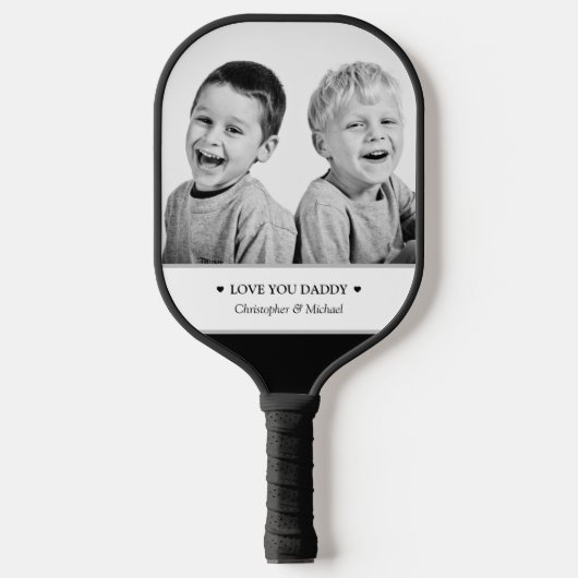Personalisiertes Foto und Meldung Pickleball Schläger (Vorderseite)