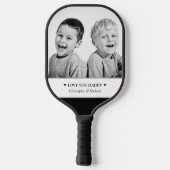 Personalisiertes Foto und Meldung Pickleball Schläger (Rückseite)