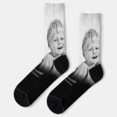 Personalisiertes Foto und Meldung Socken (Linkes Detail)