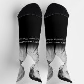 Personalisiertes Foto und Meldung Socken (Oben)