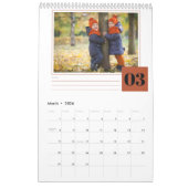 Personalisiertes Foto und monatliche Erläuterungen Kalender (Mär 2026)