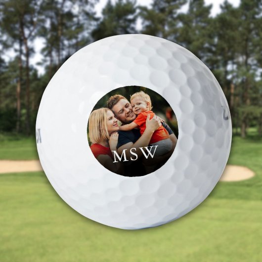 Personalisiertes Foto und Monogramm Golfball