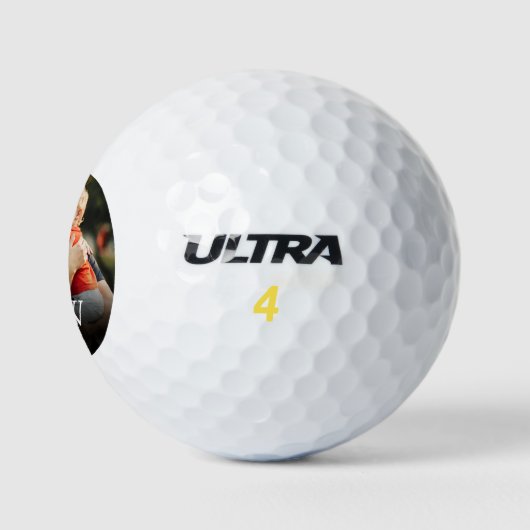 Personalisiertes Foto und Monogramm Golfball (Logo)