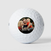 Personalisiertes Foto und Monogramm Golfball (Vorderseite)