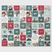 Personalisiertes Foto und Monogramm Urlaub Geschenkpapier (Flach)