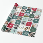 Personalisiertes Foto und Monogramm Urlaub Geschenkpapier (Ungerollt)