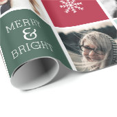 Personalisiertes Foto und Monogramm Urlaub Geschenkpapier (Rolleneckpunkt)