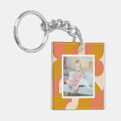 Personalisiertes Foto und Muster Schlüsselanhänger (Vorderseite links)