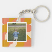 Personalisiertes Foto und Muster Schlüsselanhänger (Rückseite)