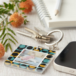 Personalisiertes Foto und Muster Schlüsselanhänger