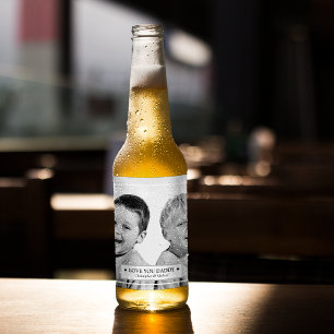 Personalisiertes Foto und Nachricht Bierflaschenetikett