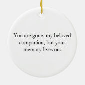 Personalisiertes Foto- und Nachrichtentext Keramik Ornament (Hinten)