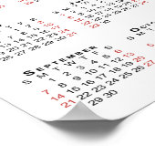 Personalisiertes Foto und Name 2025 Kalender Poster (Ecke)