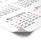 Personalisiertes Foto und Name 2026 Kalender Poster (Ecke)