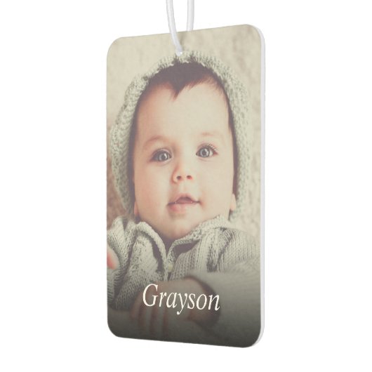 Personalisiertes Foto und Name Autolufterfrischer (Links)