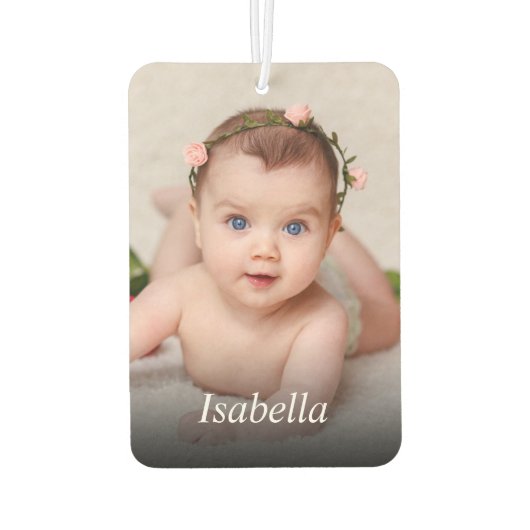 Personalisiertes Foto und Name Autolufterfrischer (Rückseite)