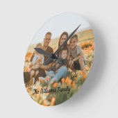 Personalisiertes Foto und Name benutzerdefiniert Runde Wanduhr (Winkel)