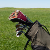 Personalisiertes Foto und Name Burgund Red Golf Headcover (In SItu)