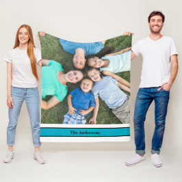 Personalisiertes Foto und Name Fleecedecke