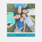 Personalisiertes Foto und Name Fleecedecke (Vorderseite)