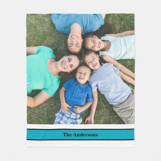 Personalisiertes Foto und Name Fleecedecke (Vorderseite)